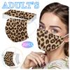 Трехслойная одноразовая пыленепроницаемая защитная маска с леопардовым принтом для взрослых