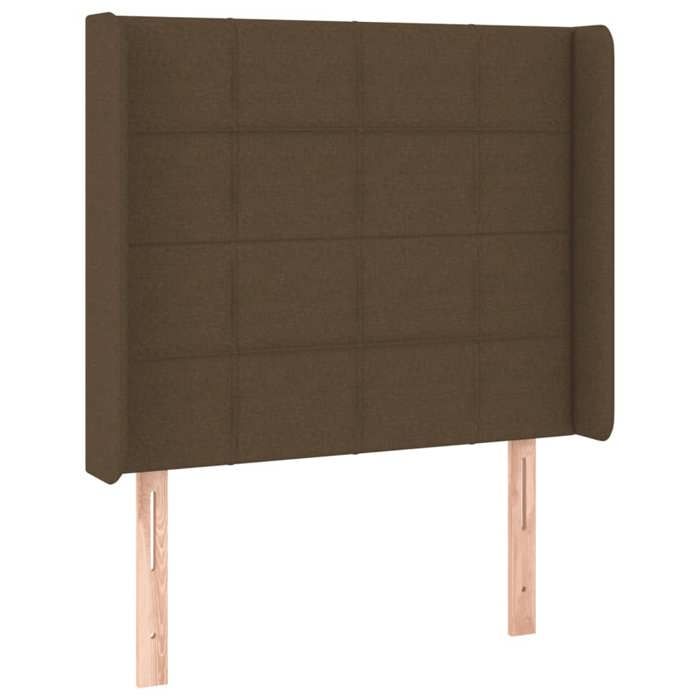 VidaXL LED Headboard Bedroom Furniture Single Bed Accessory Headboard Bed Frame Interior Dark Brown 3124033