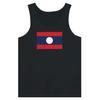 Débardeur - Drapeau du Laos - Noir - 100% хлопок - Coupe ajustée - Confort superieur