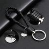 2Pcs Creative PU Leather Braided Rope Keychain Car Key Ring For Women Men Fashion Key Holder Accessories