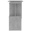 Corner Desk Concrete Grey 200x50x76 cm Wood Based Panel