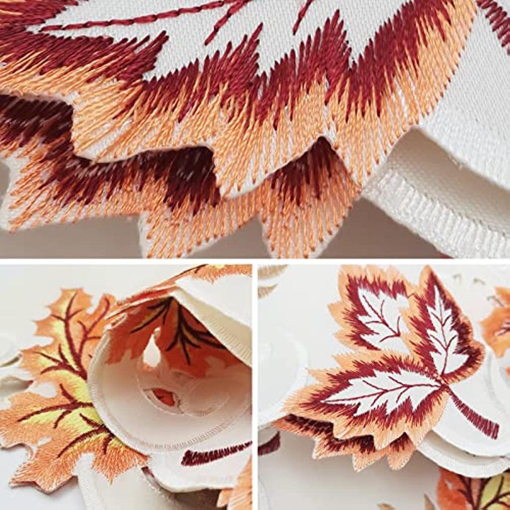 Fall Table Runner with Maple Leaf 15 X 67 Inch Festival Table Runner Thanksgiving Table Decorations for Parties Gatherings Restaurant Home Decor