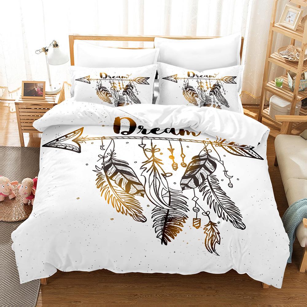 Dream Catcher Feather Wind Chimes, Export Student Dormitory Three-Piece Quilt Cover Sheets