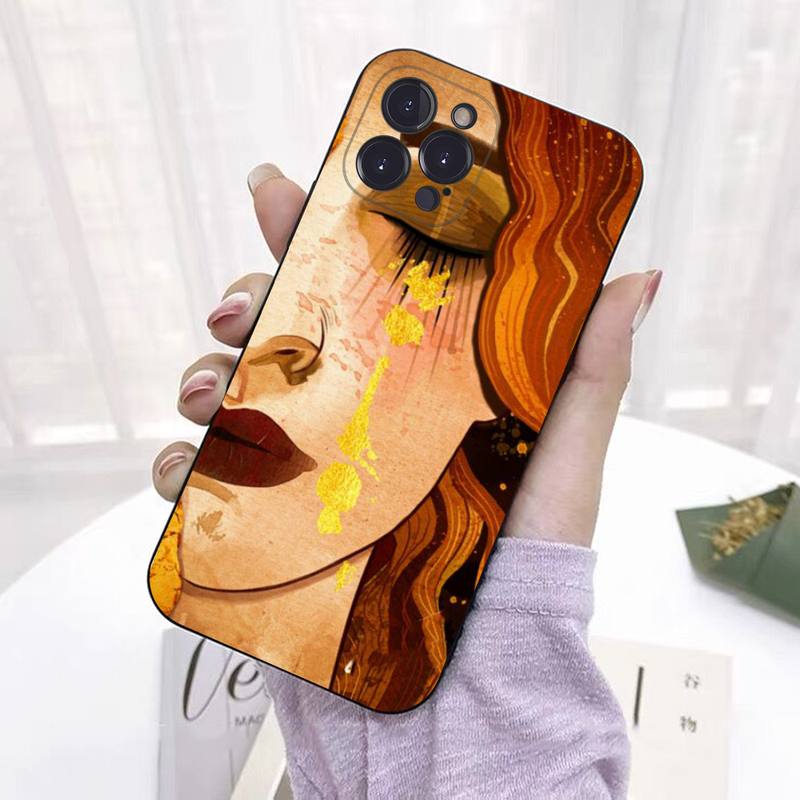 Мягкий силиконовый чехол для телефона Klimt Kiss для iphone 14 13 12 11 Pro Mini XS MAX 8 7 6 Plus X 2020 XR Shell