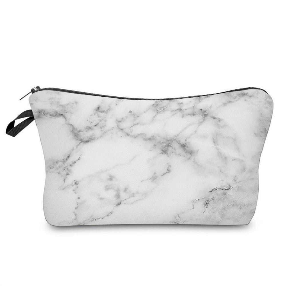 Hot Selling Marble Print Cosmetic Bag Versatile Pillow Bag Rainbow Storage Organizer