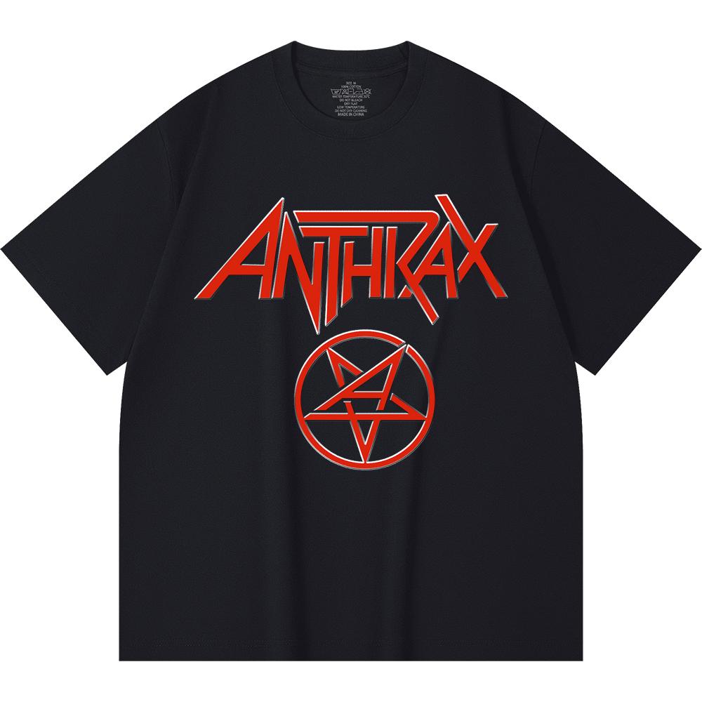 Хлопковая футболка плотностью 230 г/м² 100% Хлопок Heavy Metal Футболка с принтом рок-группы Популярная музыка Унисекс Тяжелая хлопковая футболка