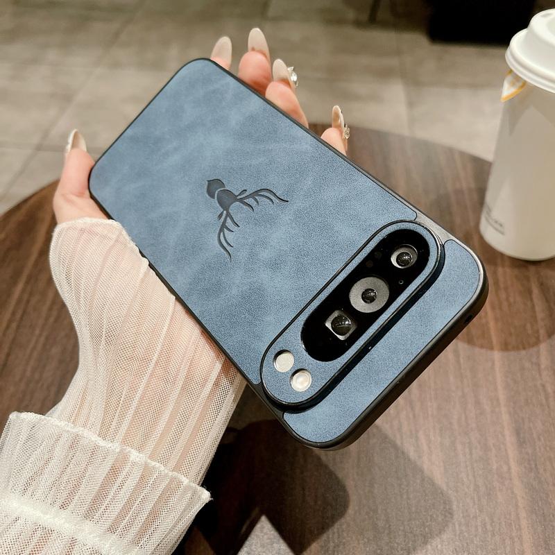 Матовый кожаный чехол с рисунком оленя для Google Pixel 9 Pro XL 8A 8 Pro 7A 7, однотонный мягкий ударопрочный тонкий чехол для телефона из ТПУ