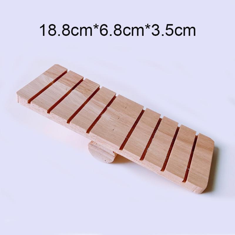 Small Animal Guinea Pig Rabbit Hamster Play Pet Roller Toys Natural Wooden Pine Dumbells Unicycle Bell Chew Chewing Braided Ball