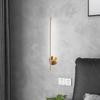 Nordic All-Copper Modern Wall Light for Vanity, Bedside, Living Room, or Aisle.