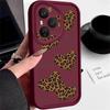 Мягкий ТПУ Чехол для Телефона Для Honor 400 Pro 200 Pro X8c X9c Smart X6a X6b X6c Magic7 Lite Коричневый Леопардовый Принт Сердечко Напечатанная Задняя Крышка