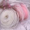 10 Yards Pearl Beads Wavy Edge Tulle Mesh Ribbon Trim DIY Clothing Dress Crafts Lace Fabric For Party Wedding Background Decor