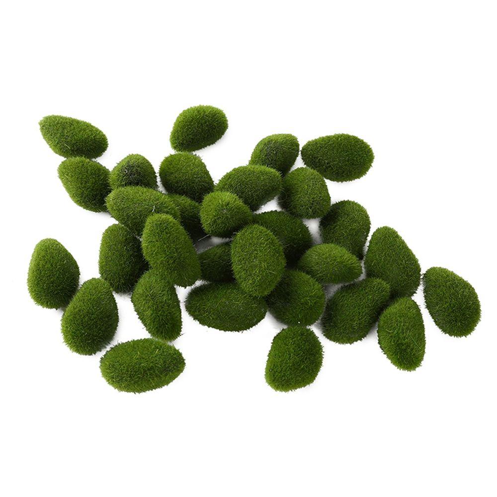 Covered Stones Artificial Green Moss Ball Artificial Moss Rocks Simulation Plant Faux Green Moss