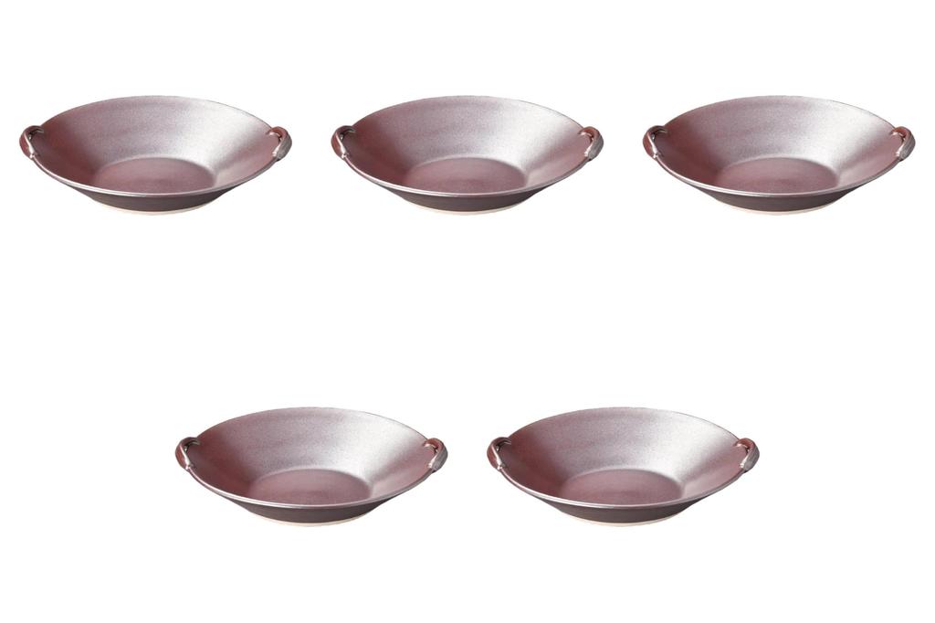 Set of 5 Iron Sand 8 Pasta Paella Pots X X Banko Ware Earthenware Direct Setomonohonpo No. & [28 25.7 6.5cm] Pot, Fire,
