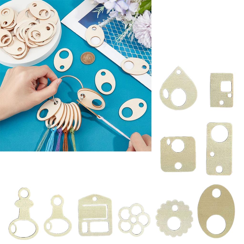 100 шт. Органайзер для ниток для вышивки Floss Drops Деревянные инструменты для вышивки крестом Thread Drops для эффективного хранения