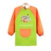 Kid's Waterproof Long-sleeved Reversible Painting Smock with Kindergarten Print - Protecting Clothes for Messy Activities.