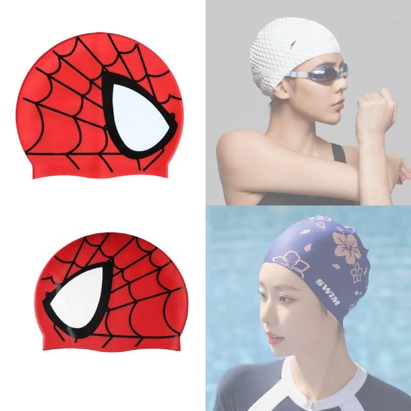 Детская силиконовая водонепроницаемая шапочка для плавания с защитой ушей, для занятий в бассейне, в воде