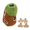 Interactive Hide Seek Dog Toys Little Sloth Tree Hole Jigsaw Squeaking Dog Hiding Plush Toys