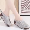 Ladies  Clogs Platform Loafers Casual Elegant Cow Leather Slippers Women White Thick Sole Shake Shoe