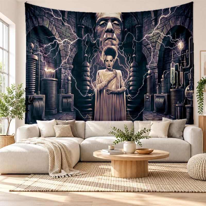 Bride of Frankenstein Wall Tapestry Home Decor Hanging Cloth Art Background Tapestry for Bedroom