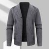 Men's V-neck Buttoned Loose Cardigan Sweater Long-sleeved Knitted Sweater Jacket