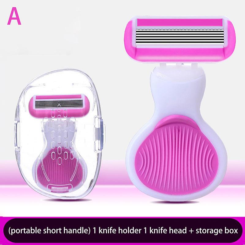 Женская безопасная бритва 1 шт. из нержавеющей стали, ручные лезвия для бритья бороды, волос на теле, бикини, подмышек, бедер, портативная бритва