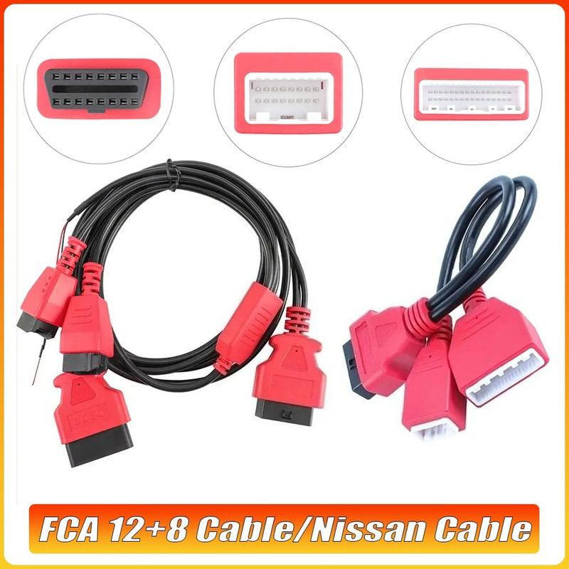 For Nissan 12+8 Adapter FCA Cable For Chrysler OBD2 Connector 12 to 8 Pin/16pin +32pin Diagnostic Cable Car Repair Tool
