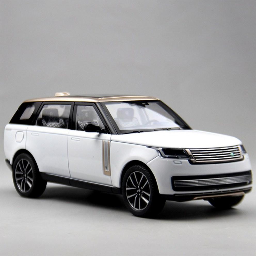 МояМашина 1:Модель автомобиля Land Rover Range Rover SV 2022 Масштаб 1:24 Металлическая литая модель - Черная версия Коллекционная фигурка