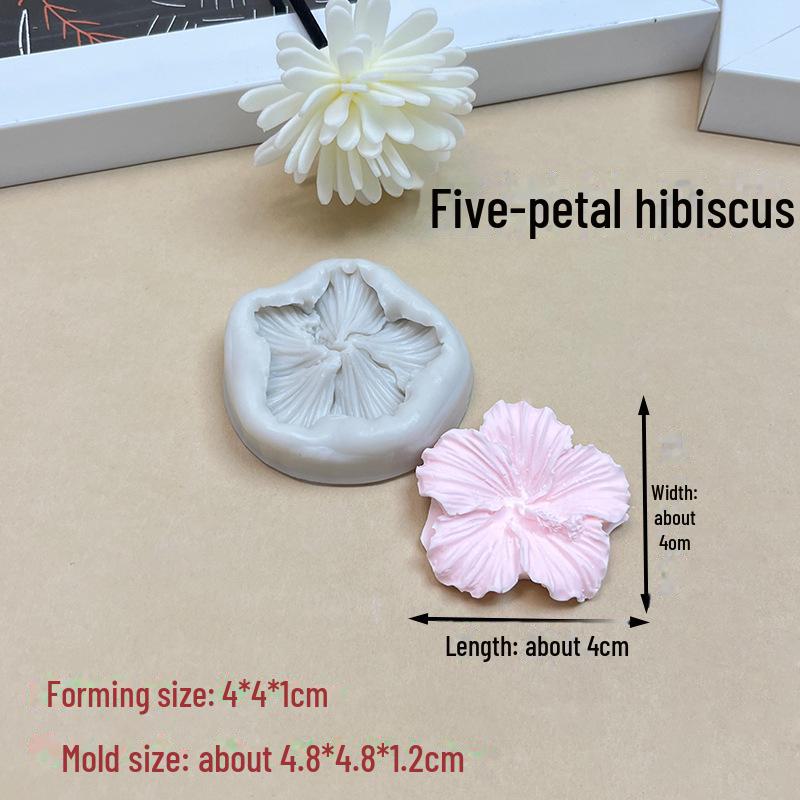 Hibiscus Cake Decoration Silicone Mold for Fondant & Chocolate