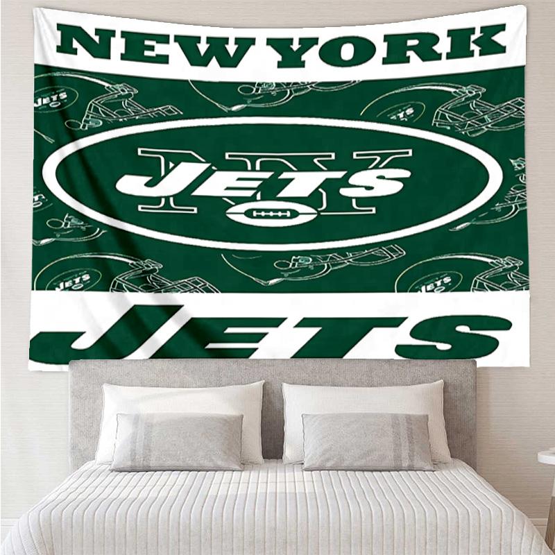 New York Jets logo Tapestry for Bedroom Aesthetic Classroom Tapestries Wall Hanging for Living Room Dorm Office,Ideal Creative Gift