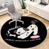 1pc Puppy Bone Cute Happy Office Round Area Rug,  Mat Suitable ForOffice, Under Office Chairs Bedroom Living Room Home Decor, Room Deco