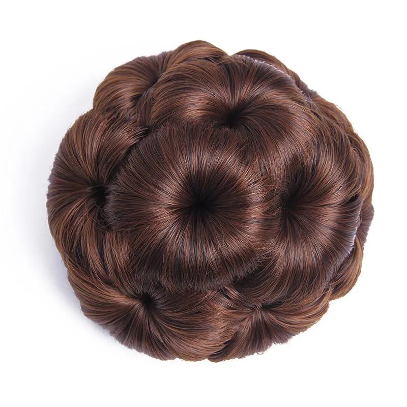 Wig Ball Head Female Employer Pan Head Flower Grab Clip Hair Ornament Lazy Person Fluffy Head Ornament Hair Ring