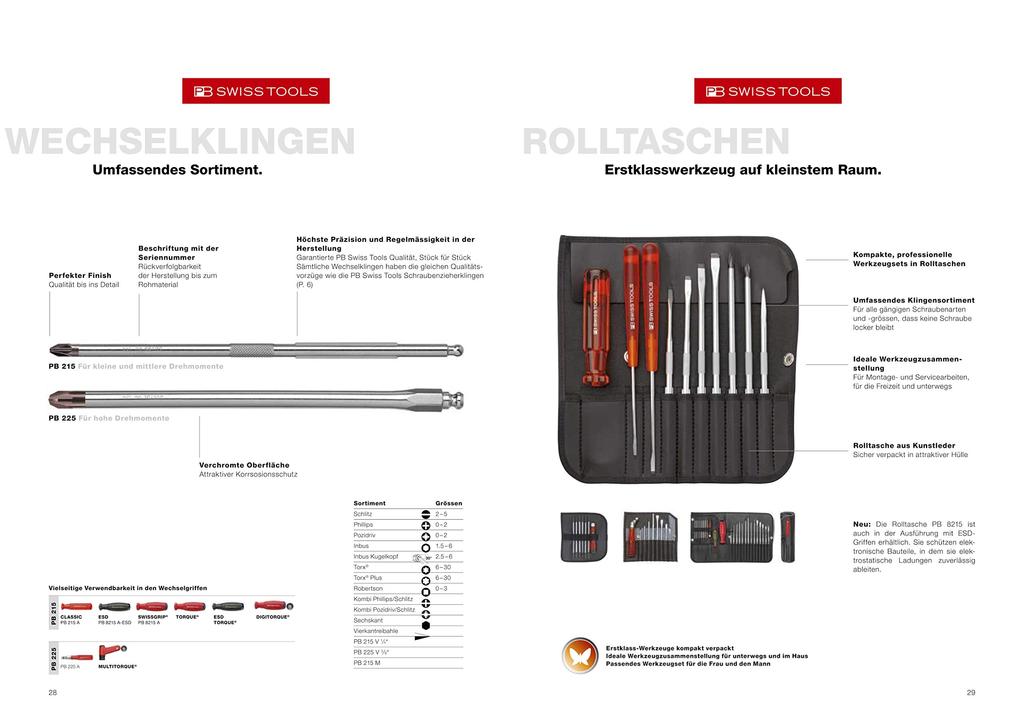 PB Swiss Tools 8218BK Interchangeable Screwdriver 9 Black Set, Pieces,