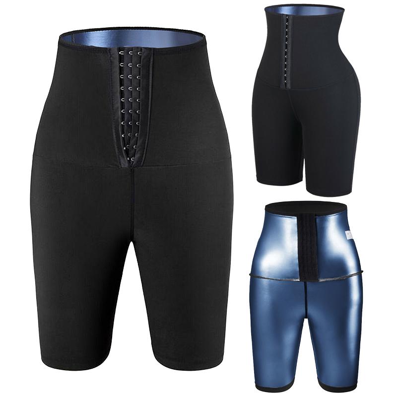 Мужские шорты для пота и сауны, термолеггинсы, шорты для контроля живота, тренажер для талии, корректирующее белье для похудения, тренировки, фитнес, спортивный формирователь тела