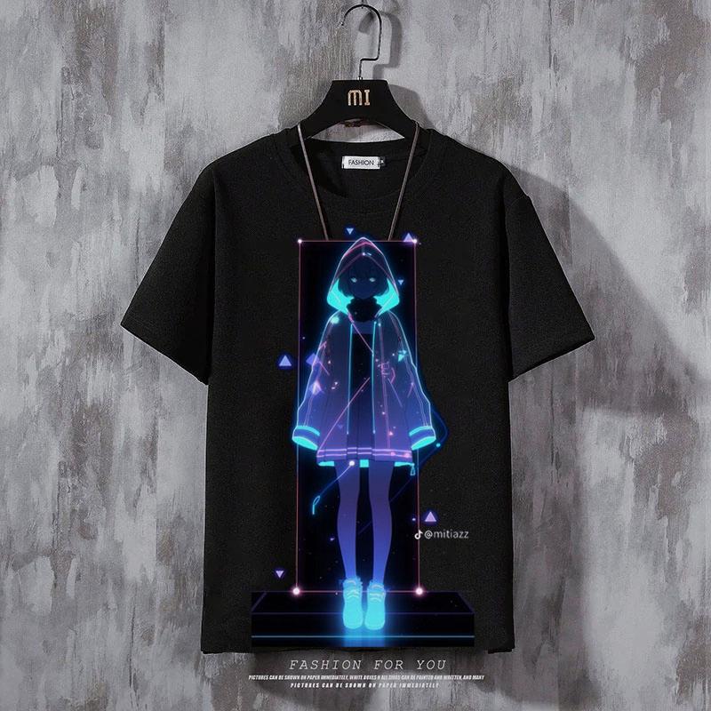 Женская футболка Аниме Сексуальные Красота Футболки Футболка С Коротким Рукавом Свободная Одежда Оверсайз Топы Уличная Одежда