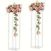 2-piece Acrylic Square Frame Flower Stand, Shelf, Wedding Party Decoration, Home Decoration, Christmas Halloween Decoration