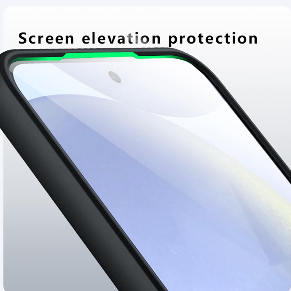 Чехол для Samsung Galaxy S25 Skin-Touch TPU + PC Матовая задняя крышка телефона, Прозрачный черный