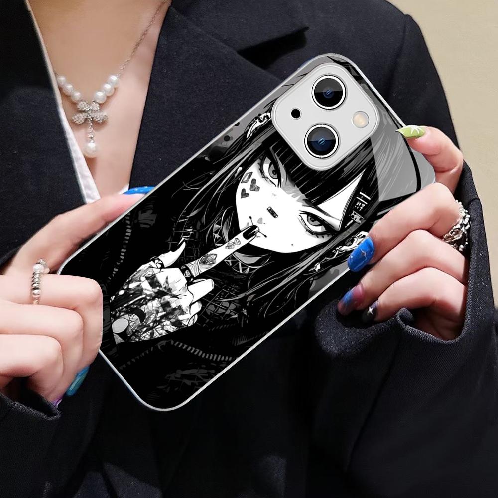 Милый Девочки Трендовый Аниме Чехол Для Телефона Для IPhone 18 14 13 12 Mini 11 Pro XS Max X XR 14 Plus Закаленное Стекло