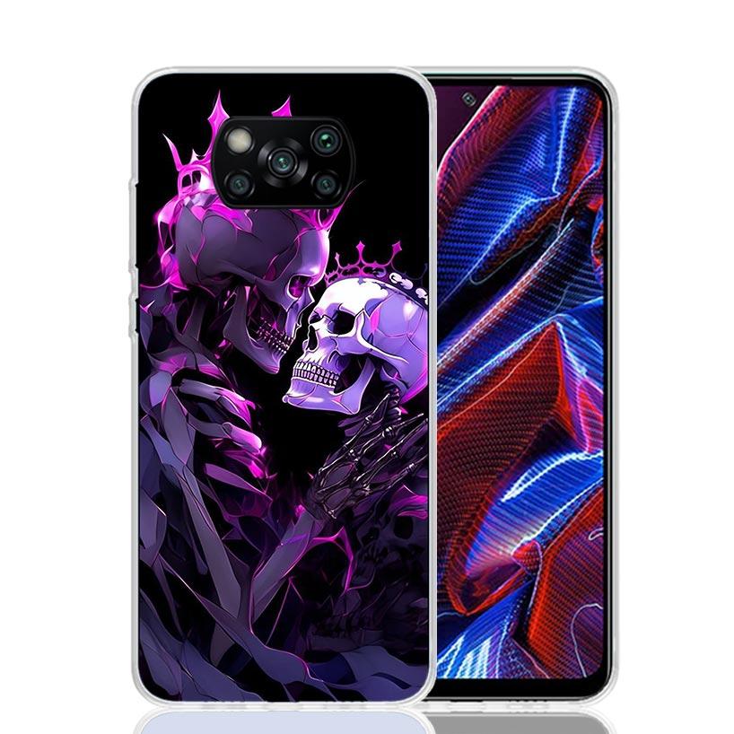 Anatomy Skeleton Heart Lovey Kiss Phone Case For Xiaomi Poco F7 Ultra X7 X6 Pro X5 Redmi 15 15C 13 13C 12 12C 10 10A 10C 9 9A 9C