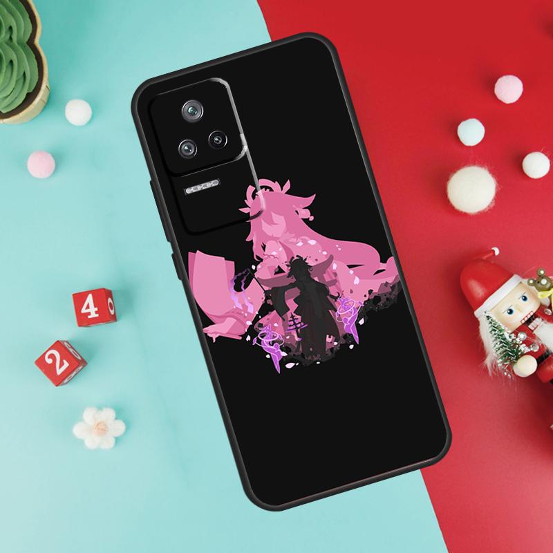 Чехол Genshin Impact Яэ Мико для Xiaomi 13 12 Lite 11T 12T Pro 12X POCO X3 X5 F5 Pro F4 X4 GT M5s C40 F3 Задняя крышка