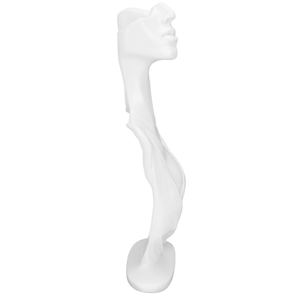 Resin Bust Display Stand Pendant Half Face Earring Display Mannequin Display Holder Organizer White
