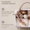 Портативная корзина для хранения детских вещей - Для подгузников, игрушек и предметов первой необходимости для детской с ручками
