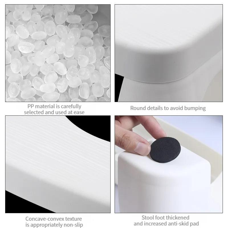 1 шт. складной табурет для унитаза, нескользящий табурет для ног, переносная ступенька для инструментов для ванной комнаты