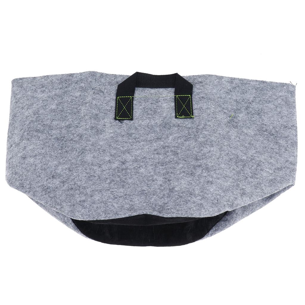 Мешок для выращивания растений с ручками Нетканые материалы Мешок для посадки овощей и цветов Горшок Серо-черный(7 галлонов )