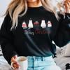 Унисекс Meowy Рождественский свитшот Рождественский кот С Рождеством Толстовка Свитер для любителей кошек Милый кот Свитшоты с воротником под горло Подарок для мамы-кошки