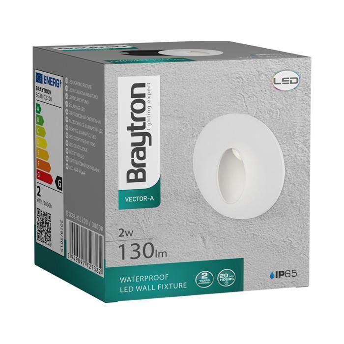 Mini spot LED mural BRAYTRON Vector-B - Noir - 2W