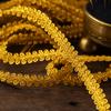42M Length 8mm Width Flat Weave Ribbon Gold Silver Tone Cloth Edge Band  For Sewing Crafts