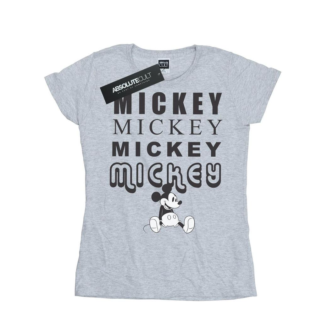 Disney Womens/Ladies Mickey Mouse Sitting Cotton T-Shirt
