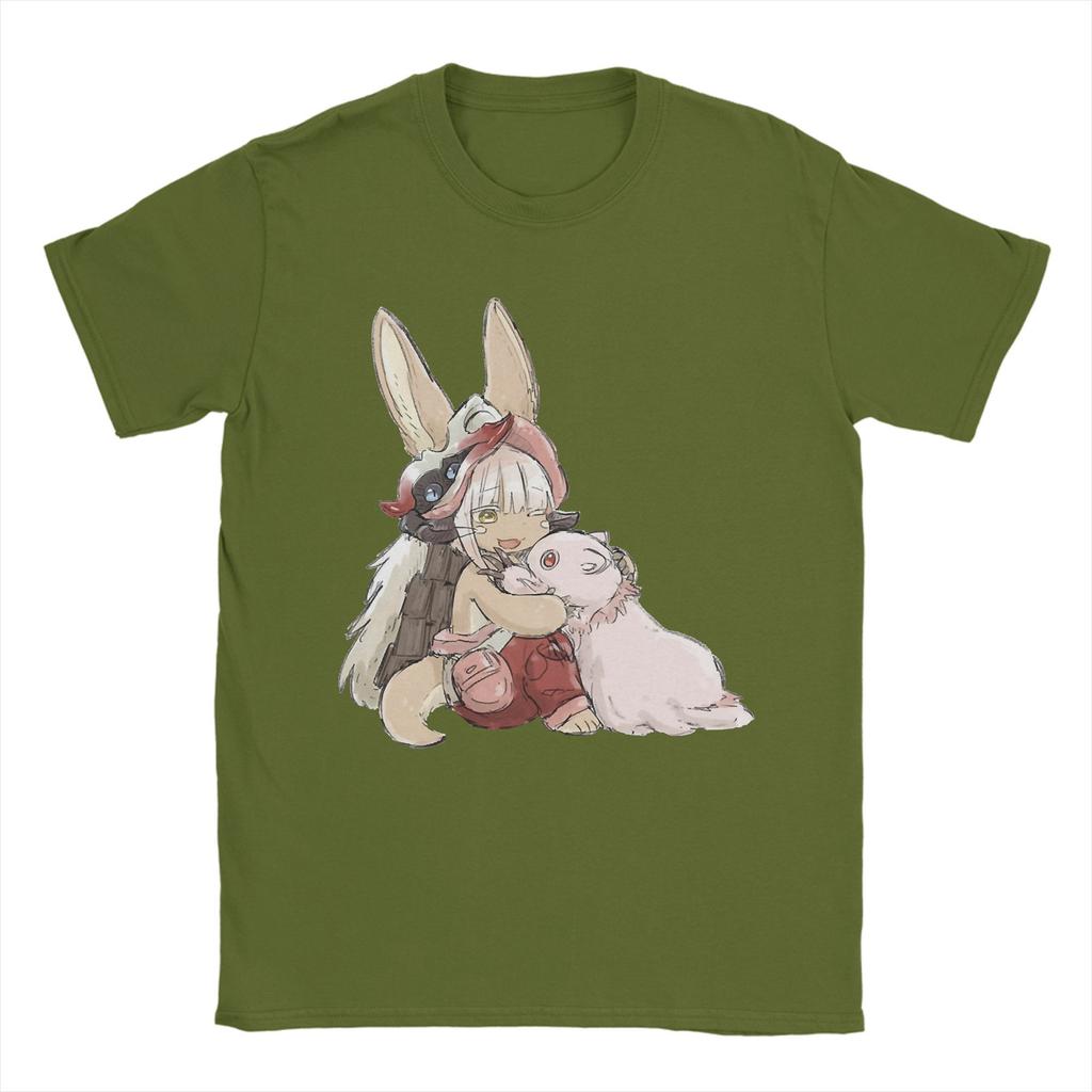 Коричневая футболка Made in Abyss Летняя Футболки Харадзюку Мужская 100% хлопок Круглый вырез 4XL 5XL 6XL Футболки Короткий рукав Y2K Повседневные топы