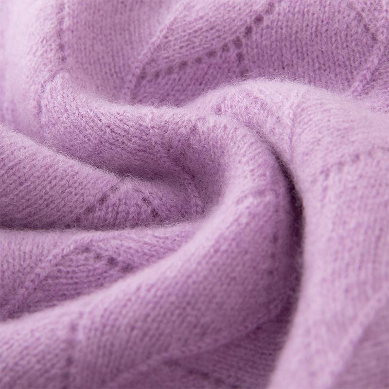 Women's Cashmere Neck Cover Qinghe Cashmere 30% Cashmere 70% Wool Women's Autumn and Winter Cashmere Scarf Soft and Warm