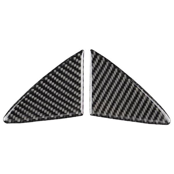 Carbon Fiber ABS Front Grille Cover Trim for Mazda - Interior Bumper Fang Decoration Sticker (1 Pair)